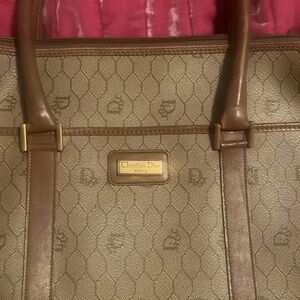 Dior honeycomb coated canvas vintage top handle